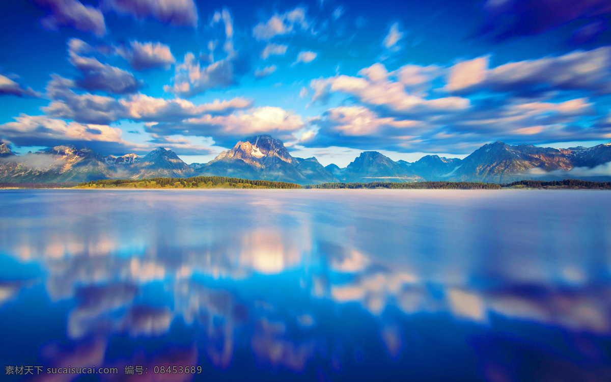 彩云 蓝天 远山 大海 风景 风光 云 山脉 山峦 自然风景 自然景观