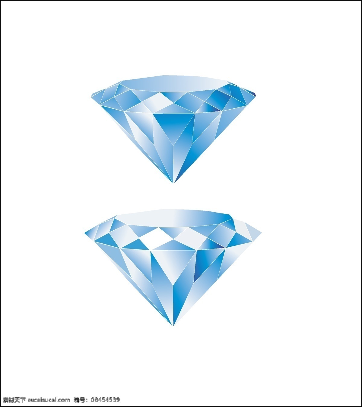 每个 切面 填充 矢量 钻石 蓝色 一些设计