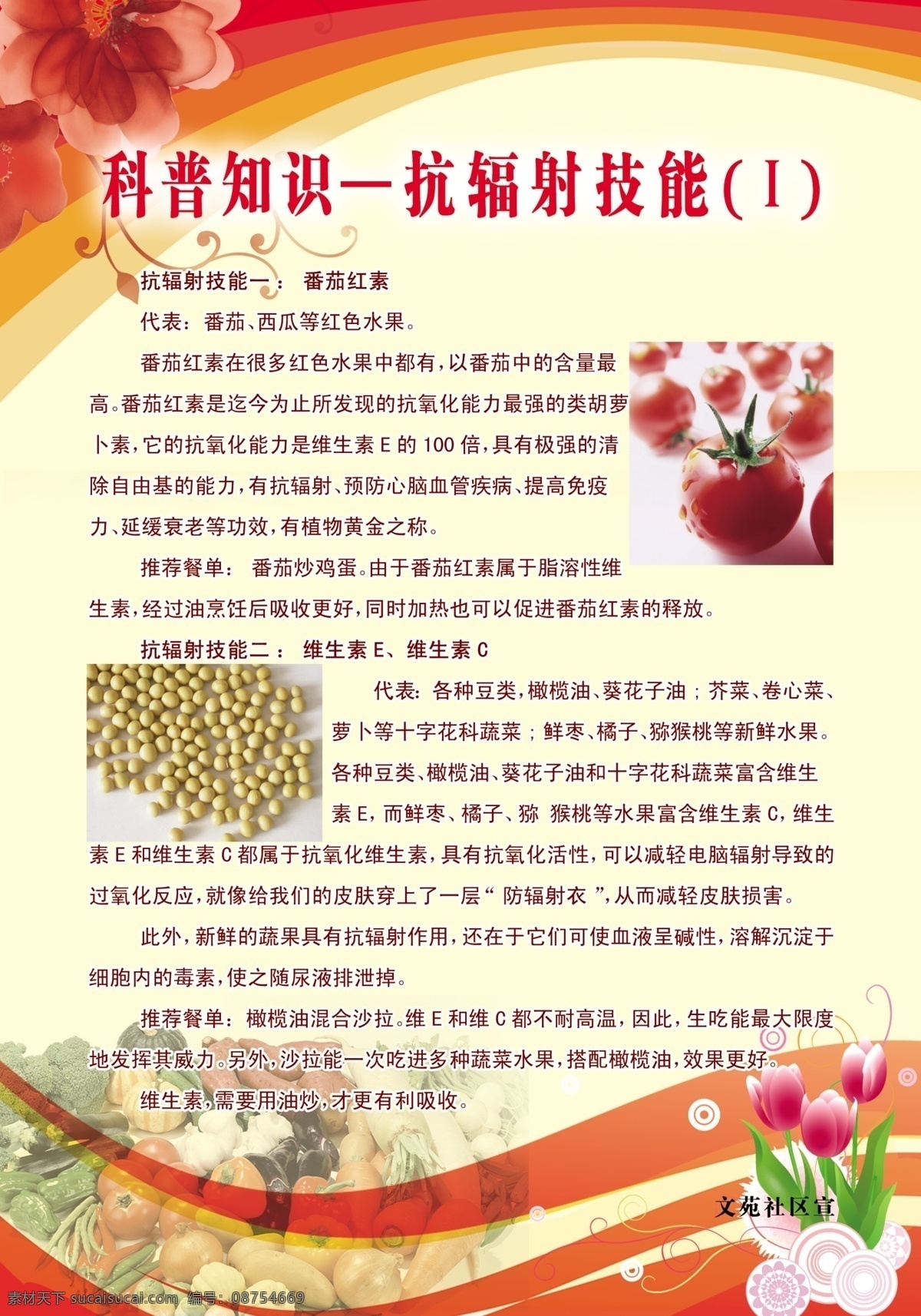 科普知识 制度 牌 制度牌 抗辐射知识 抗辐射 食物 展板 底纹 花纹 展板模板 广告设计模板 源文件