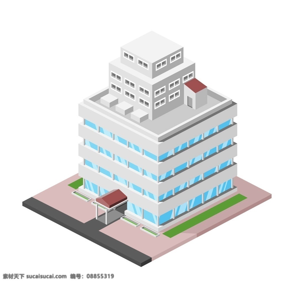 办公楼模型 商业 建造 办公室 建筑 创作 等距 现代 城镇 城市 办公楼 城市建筑 摩天大楼 环境设计 建筑设计
