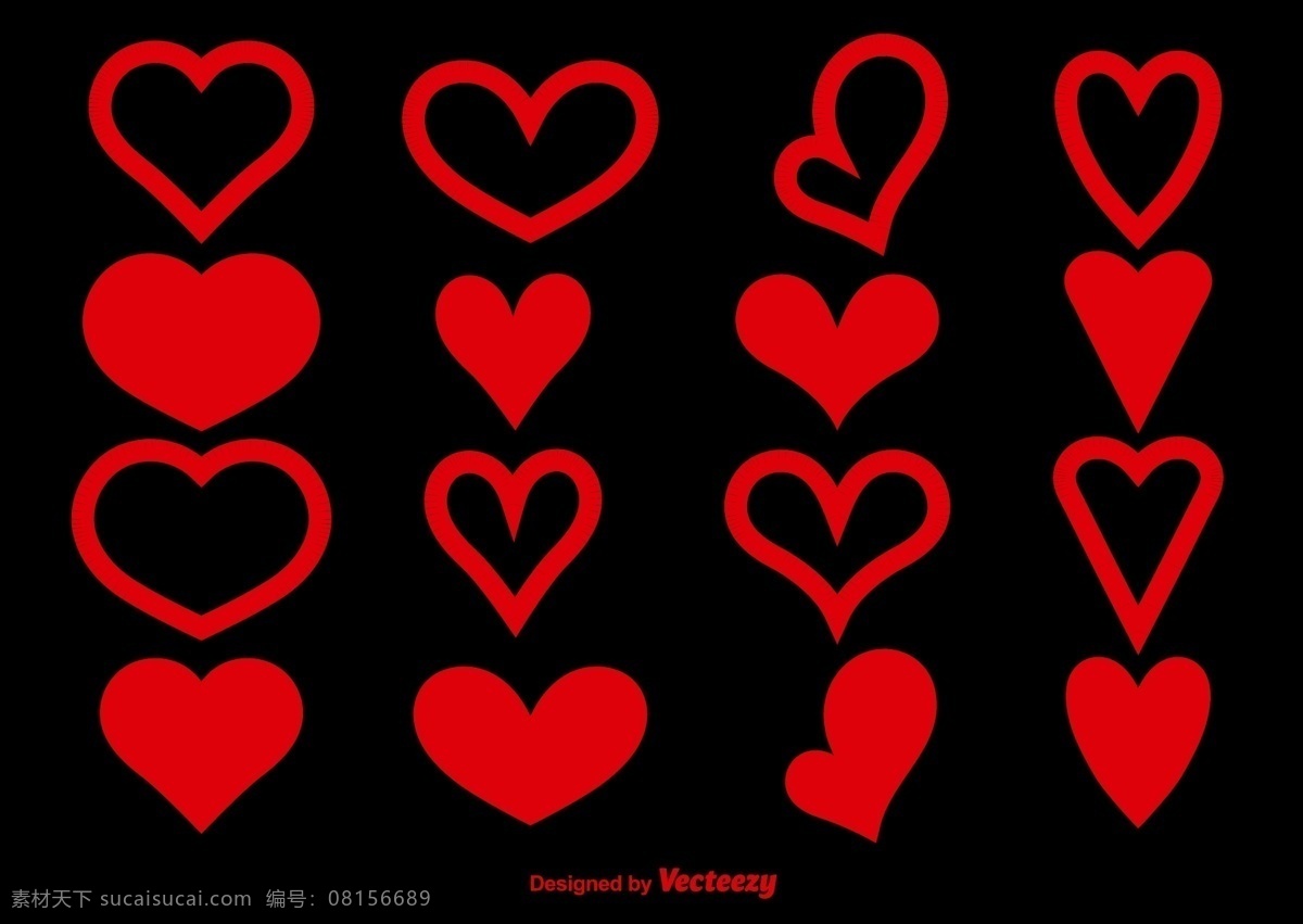 红色 心 形状 爱 情人节 红 日 抽象 平淡 色彩 浪漫 快乐 背景 收集 健康 婚礼 象征 剪影 婚姻 美丽 结婚 周年纪念 布莱克