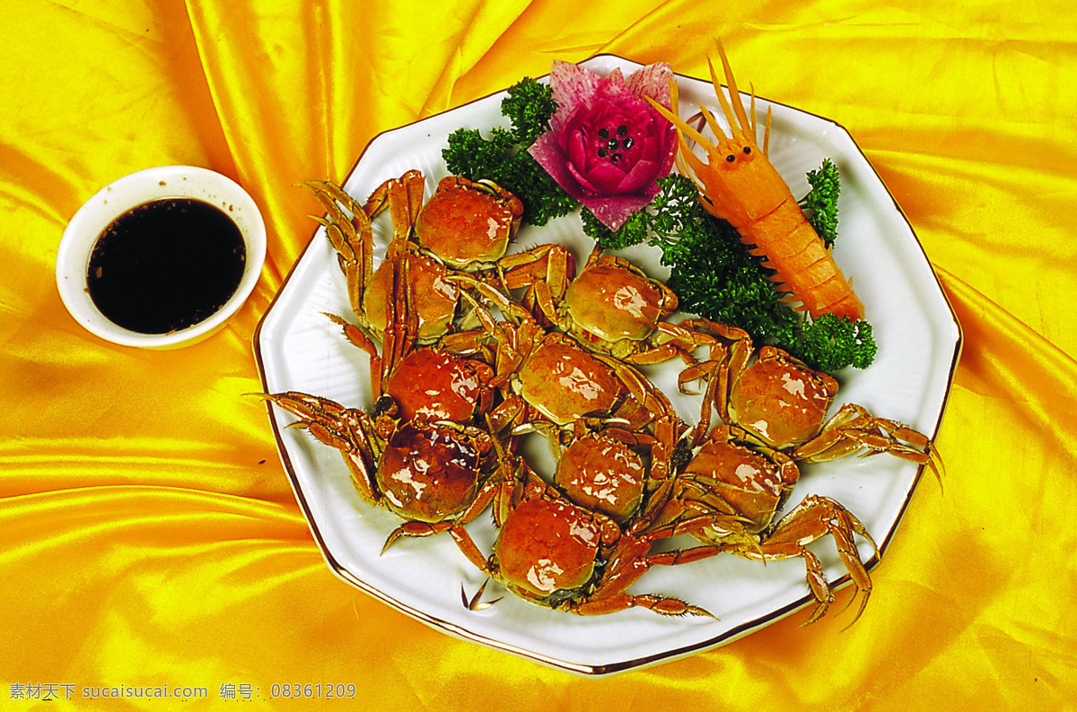 清蒸河蟹 传统美食 餐饮美食