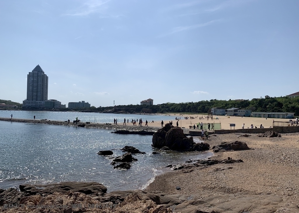 蓝天 白云 大海 沙滩 青岛海景 旅游摄影 国内旅游