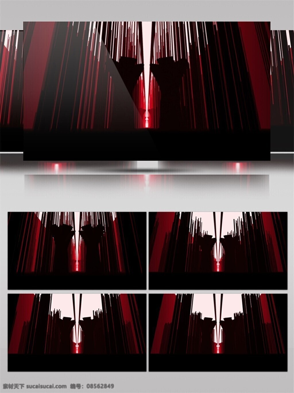 红 黑色 条纹 视频 3d视频素材 特效视频素材 背景视频素材 红色