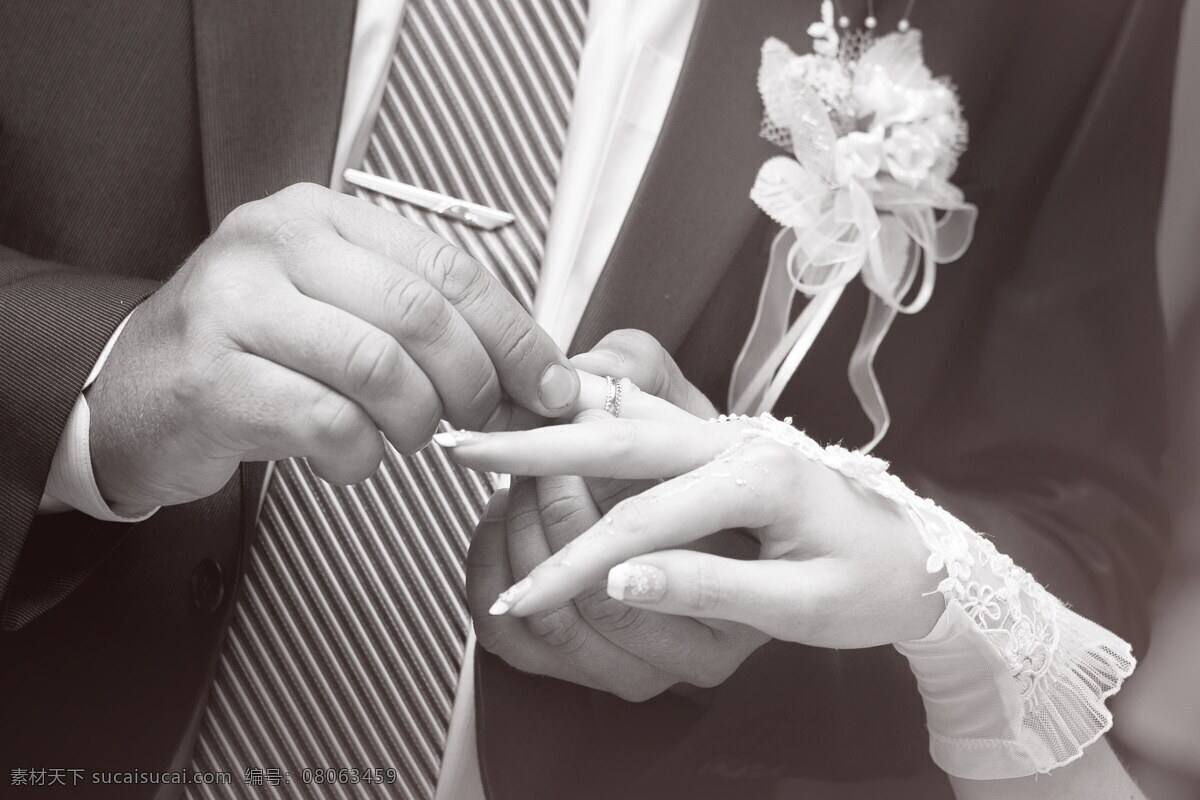 高清 结婚 戴 戒指 戴戒指 婚礼 新婚
