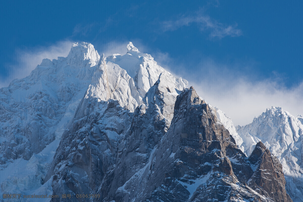 雪山顶部景色