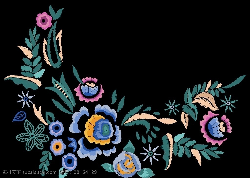 潮 牌 花纹 图案 奢侈品 潮牌 服装 布料 印刷 刺绣 仙鹤 龙 动物 背景 矢量 花朵 植物 精美 创意 装饰 文化艺术