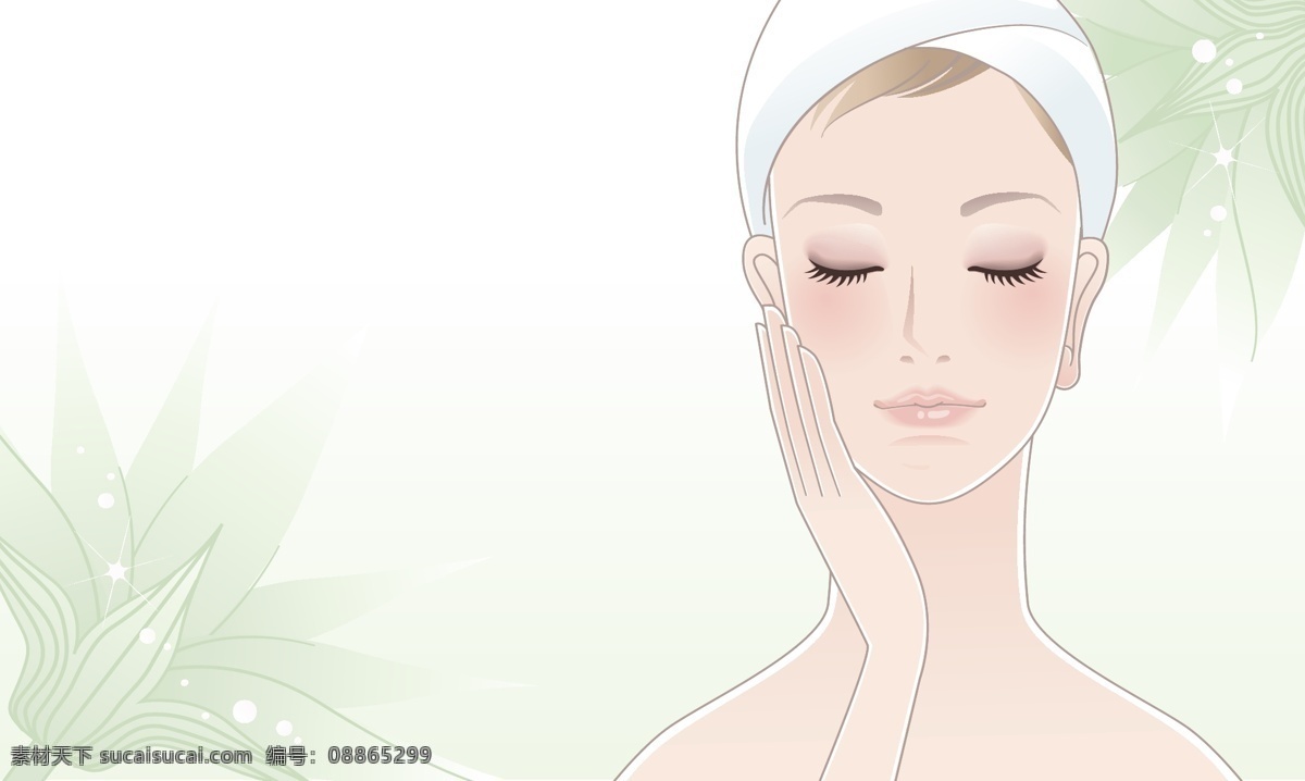 美容美女 美容女人 美容女士 美容 护理 spa 按摩 水疗 美女 女孩 女人 女士 手绘 时尚 潮流 背景 底纹 专题 底纹背景 底纹边框 矢量
