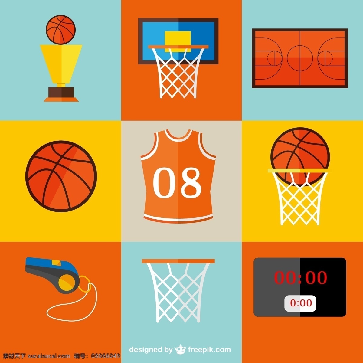 篮球元素 篮球 体育 运动 元素 球场 橙色