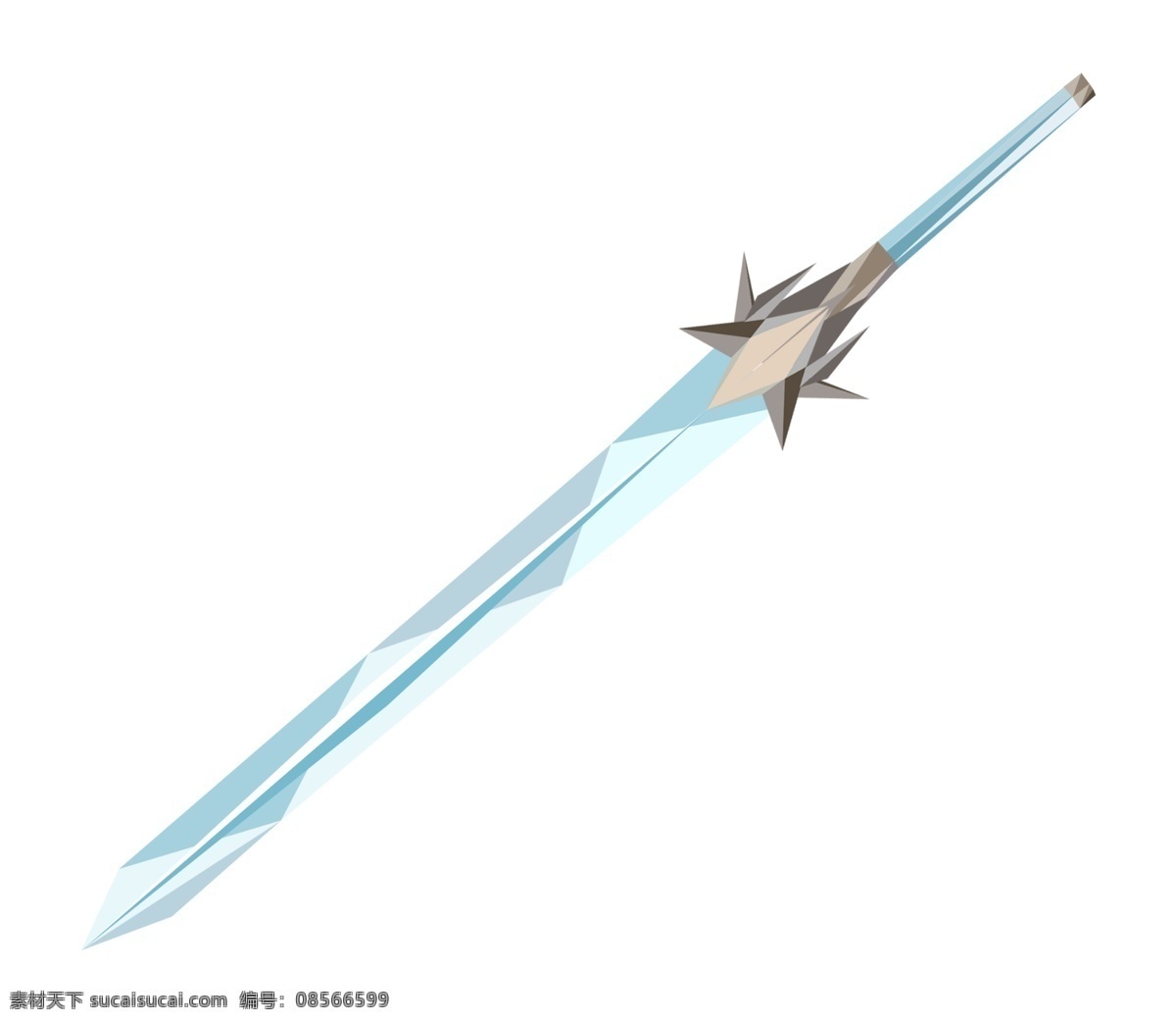 蓝色兵器刀剑 蓝色剑 兵器 刀剑