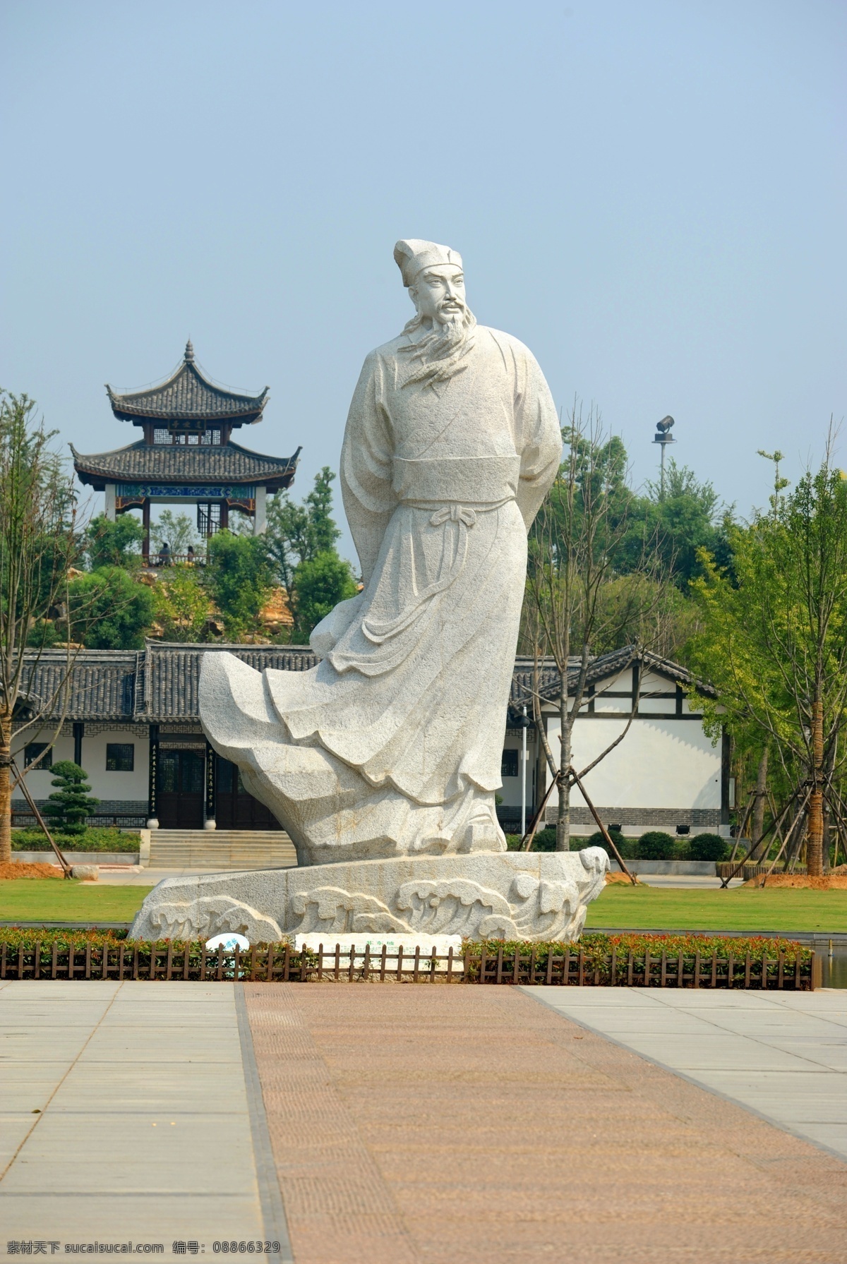 公园全景 湖北黄冈 遗爱湖公园 东苏坡石像 风景图片 国内旅游 旅游摄影