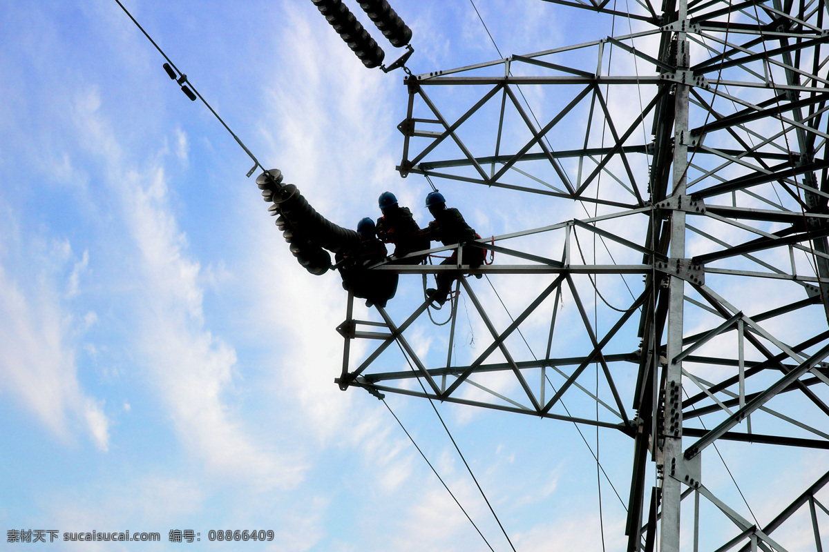 铁塔施工 高压 输电 线路 施工 工业生产 现代科技