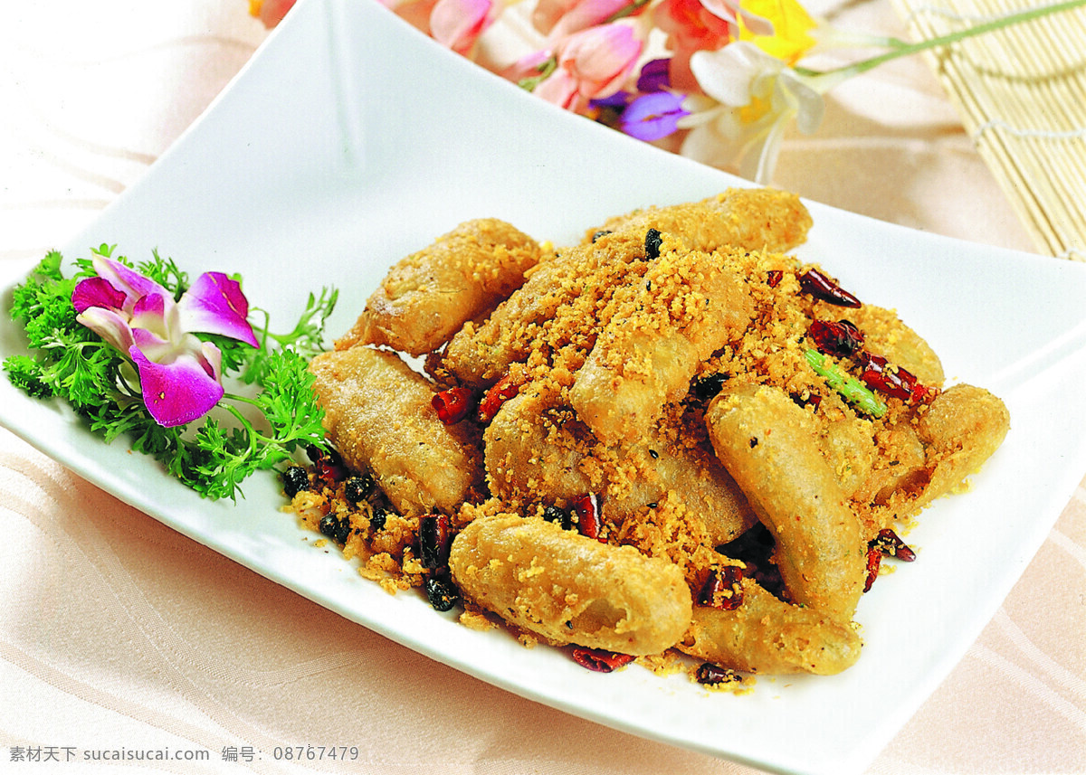 脆皮豆腐 豆腐 辣椒 蒜苗 美食 美味