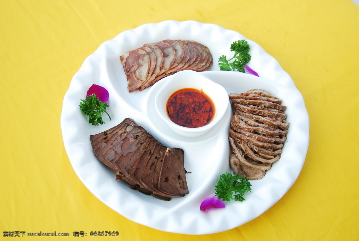 驴肉拼盘 美食 传统美食 驴肉 拼盘 菜品 餐饮美食