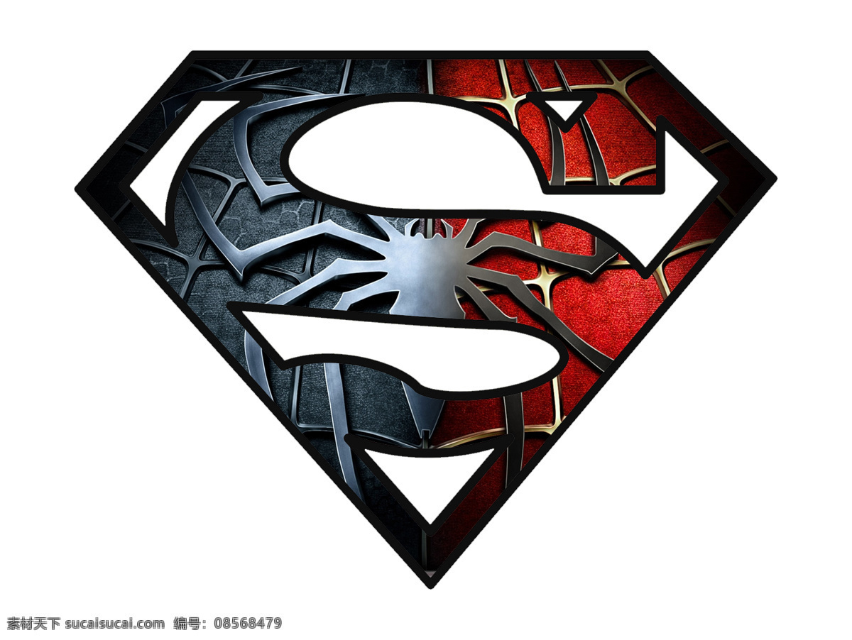 融合的美 蜘蛛侠 超人 标志 结合 其他图标 标志图标