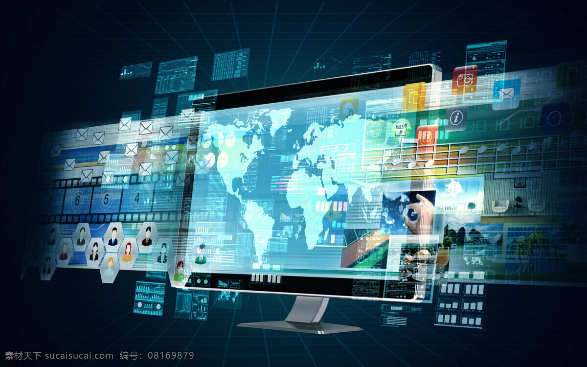 科技背景 通信 网络 创意 数字 电脑 显示屏 商务背景 商业插图 背景底纹 商务金融 商业插画