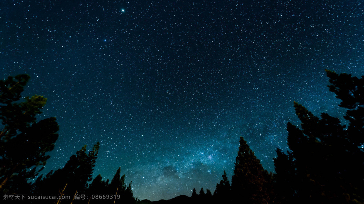 星空 星星 星夜 蓝色 仰视 自然景观 自然风景