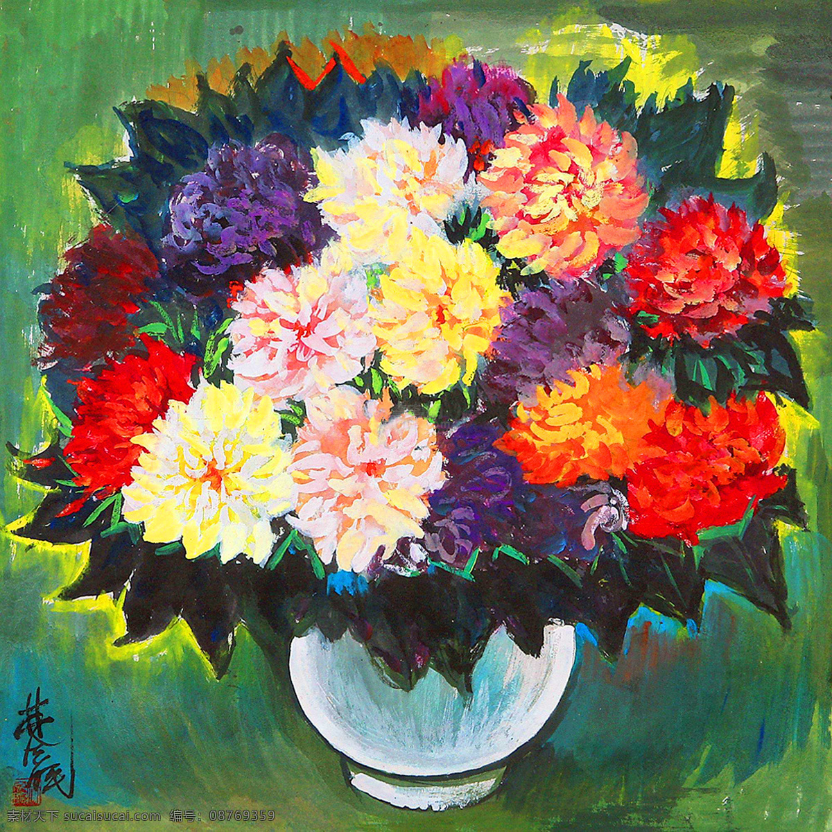静物花卉油画 油画 静物 静物油画 瓶子 花卉 艺术绘画 文化艺术 绘画书法