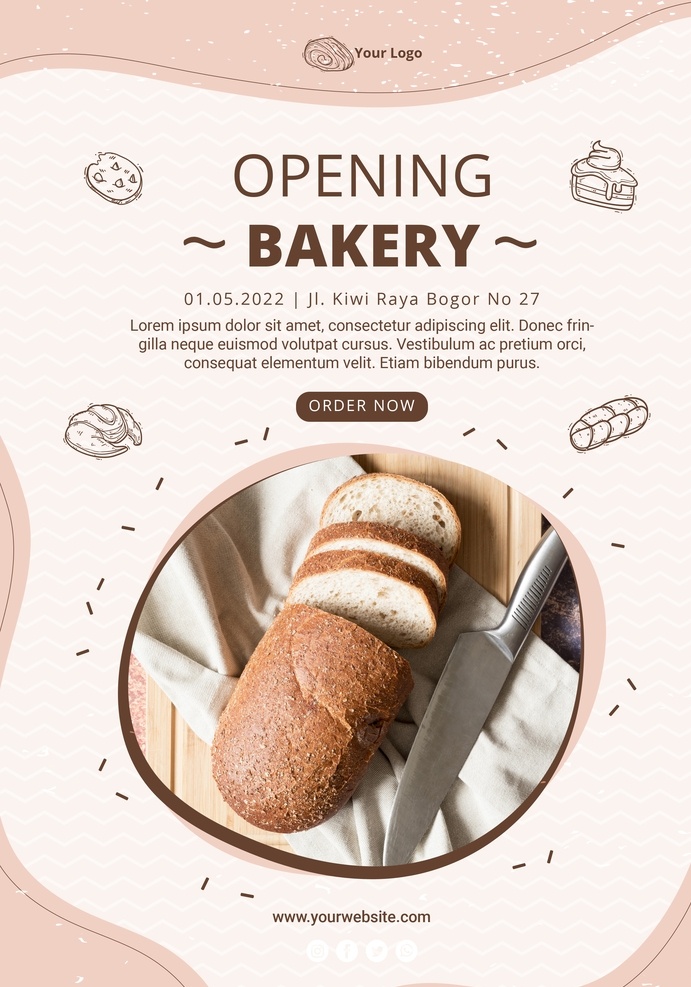 面包 烘焙 店 海报 宣传 面包店 促销 分层