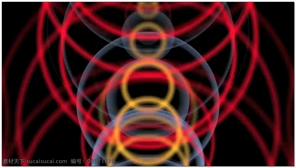 圆圈 交叉 视频 高清视频素材 视频素材 动态视频素材 红色 线圈