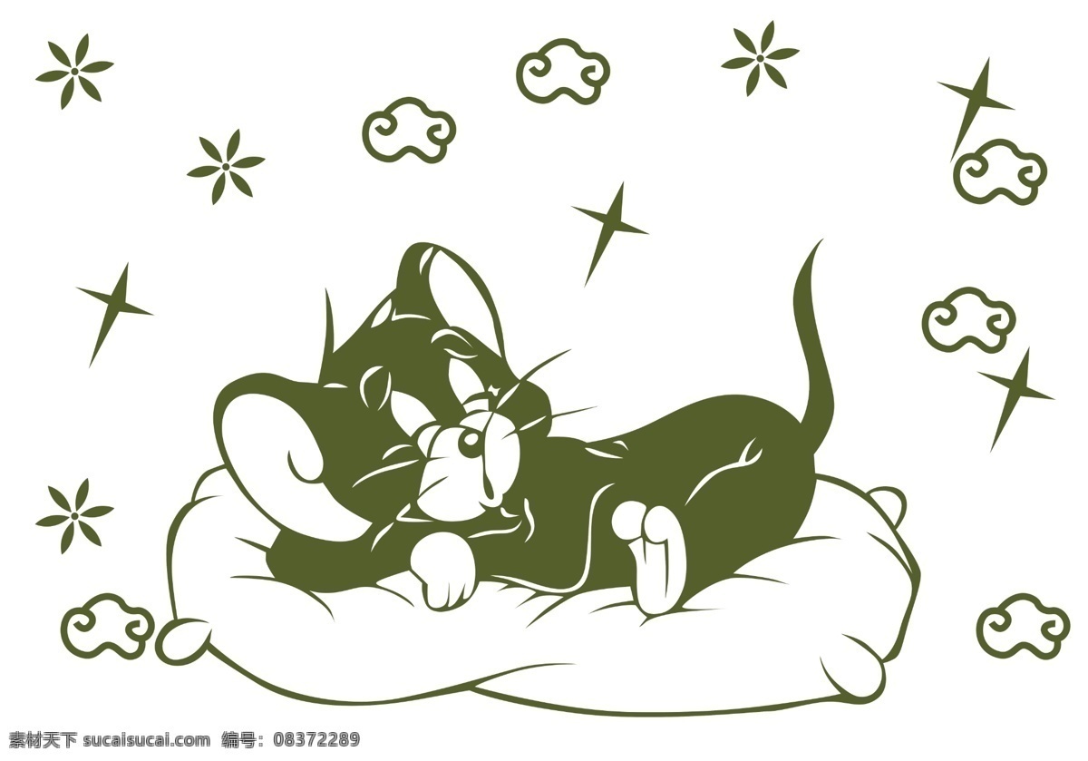 杰瑞 老鼠 鼠 鼠年 卡通鼠 简笔画 猫和老鼠 简笔画老鼠 jinguangsheji 分层