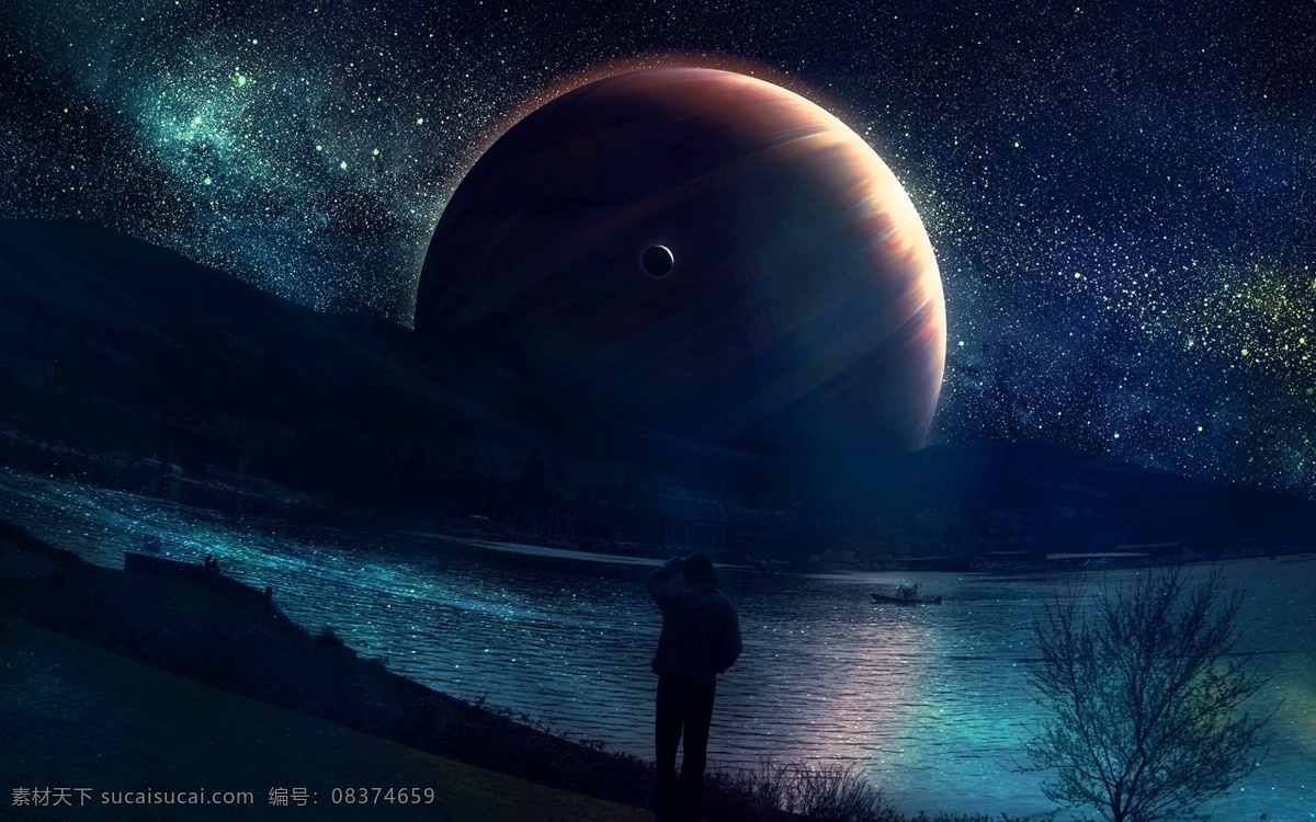 星球星河 星球 星河 仰望 奇幻 科幻 黑色