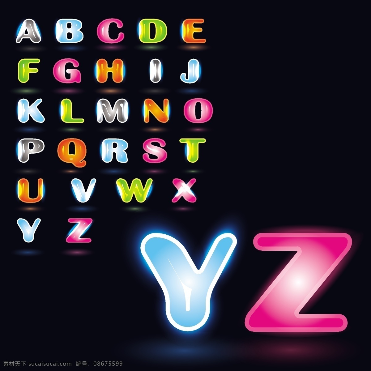 创意字母 多彩 矢量 卡通字母 可爱字母 其他设计 星光 英文字母 炫彩 动感 字母 模板下载 拼音字母 儿童字母 字母主题 矢量图 艺术字