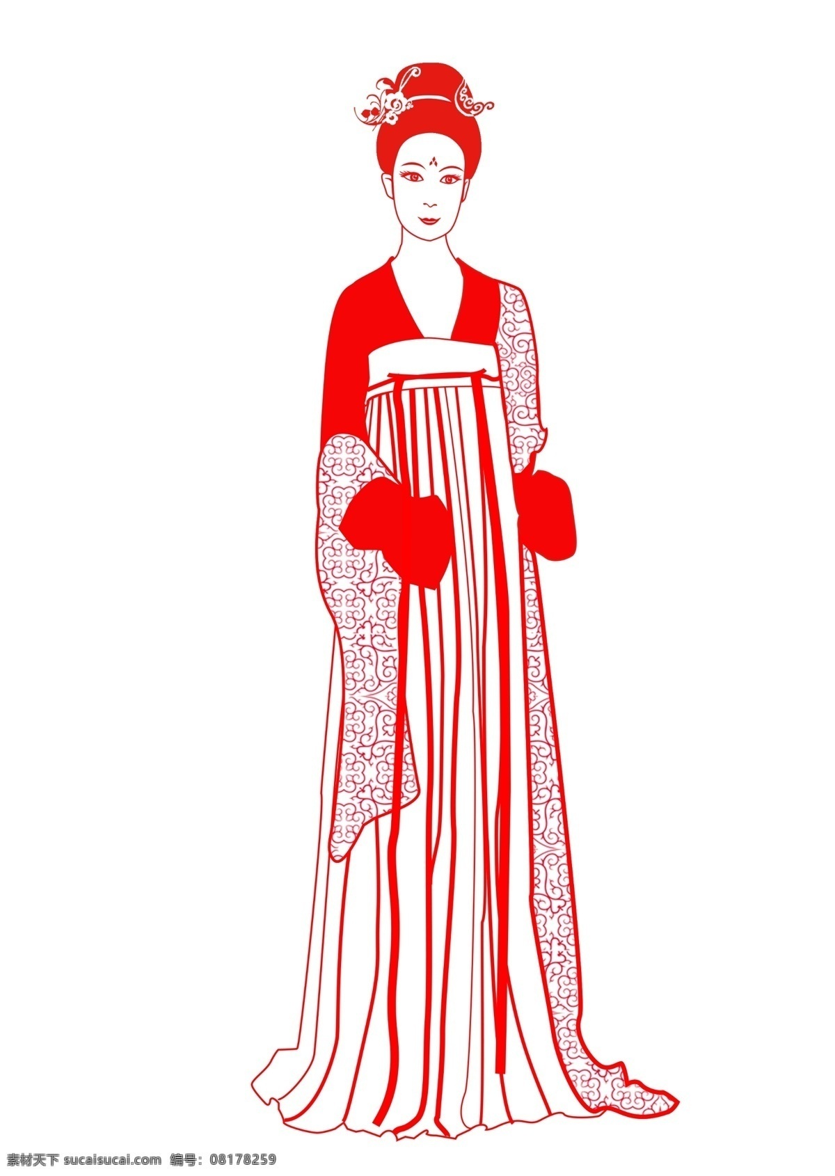 襦裙 汉服 剪纸 国风 动画分层 动漫动画
