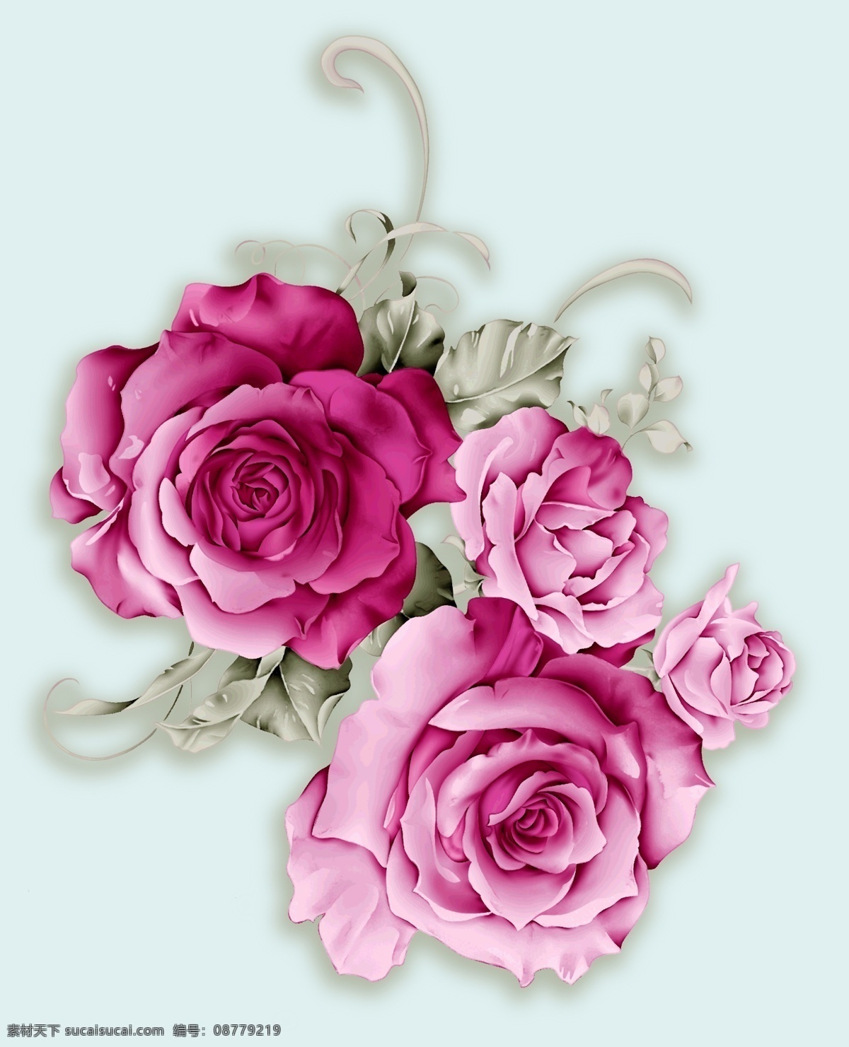 手绘花卉 手绘 印花 绣花 墙纸 花卉 图案 纹样 底纹 玫瑰 一般手绘 底纹边框 花边花纹