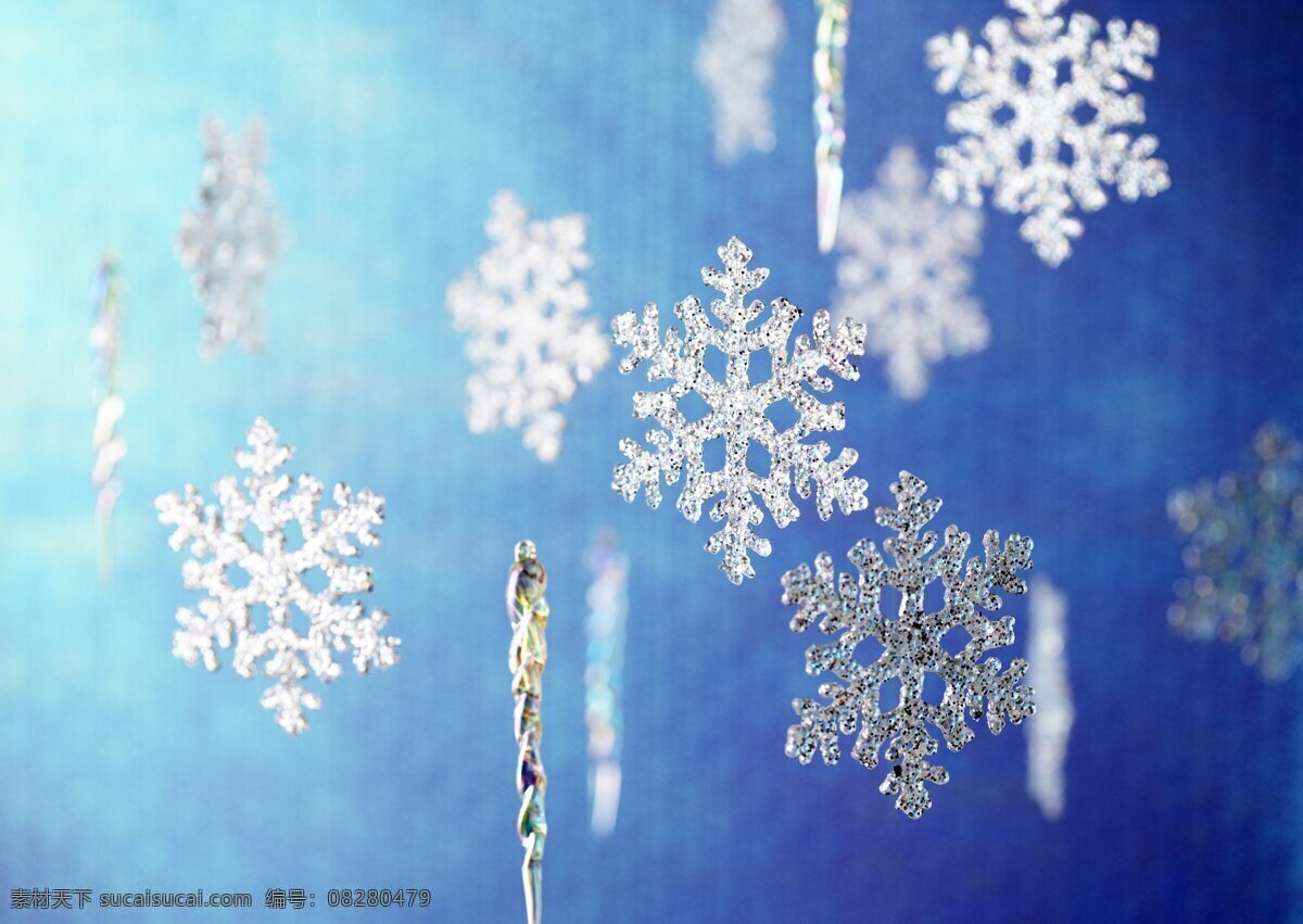 圣诞节 冰雪 花 装饰 背景 雪花 冰 蓝色