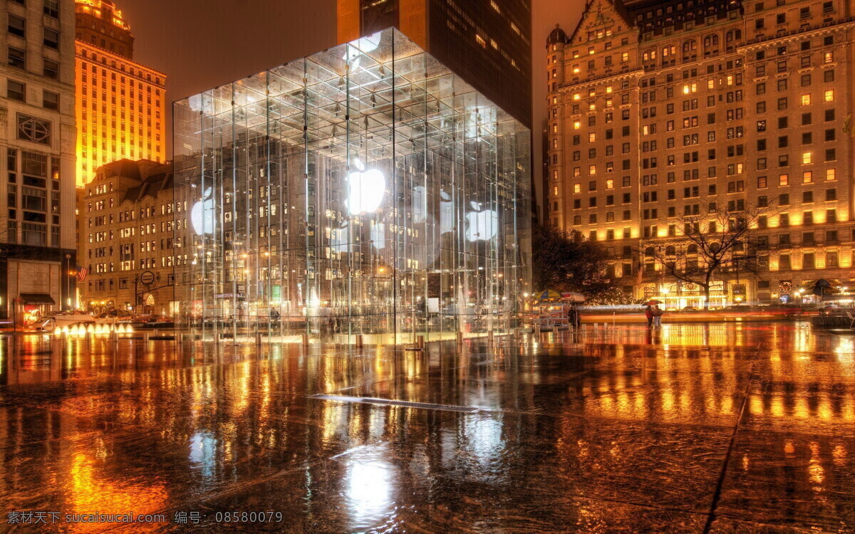 iphone 玻璃 创意 灯光 典雅 法国 华丽 建筑 街头 苹果 专卖店 卢浮宫 水晶 科技 建筑摄影 建筑园林 psd源文件