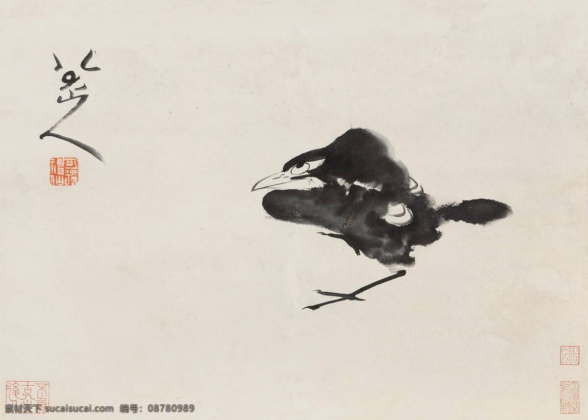 八大山人 写意 花鸟 古代绘画 写意画 清代四僧 文化艺术 绘画书法