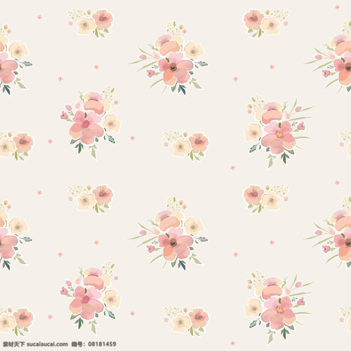 手绘花朵 花儿 鲜花 百花争艳 小红花 菊花 牡丹花 精美 面料 图案 花型