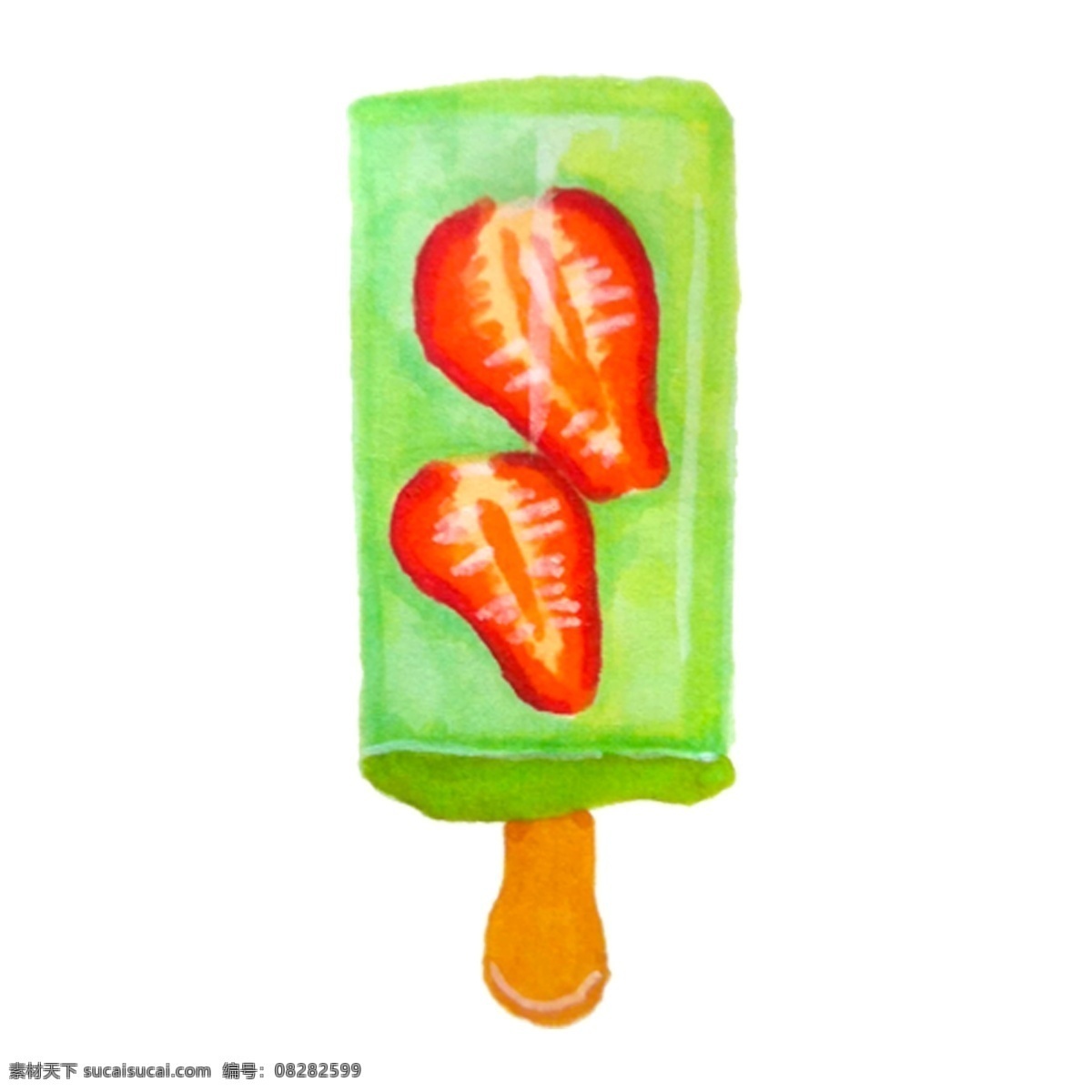 一根 草莓 冰棍 免 抠 图 冰淇淋 一根冰棒 冰棍一根 绿的草莓冰棒 老冰棒 卡通冰棒 绿豆冰棒