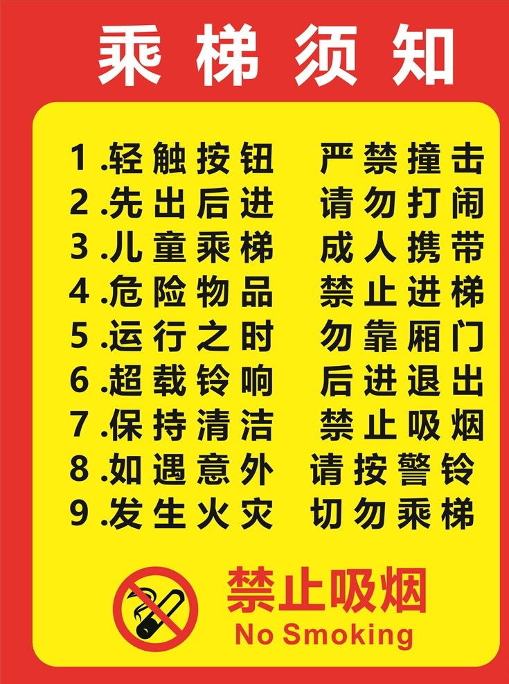 乘梯须知图片 乘梯须知 安全制度牌 乘坐安全须知 电梯透明图 一套系列 标志图标 公共标识标志