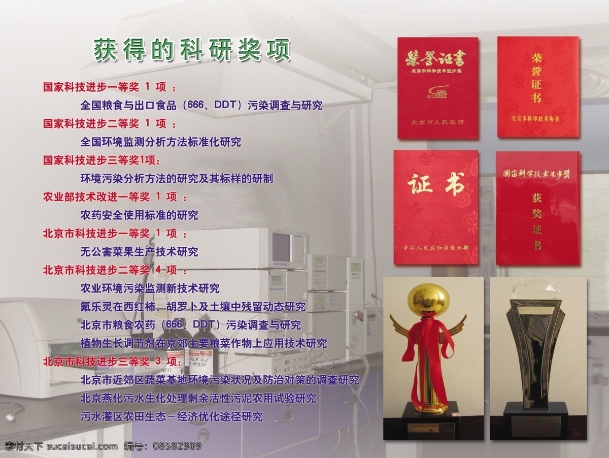 安全 广告设计模板 环境卫生 奖杯 农药 设备 蔬菜 源文件 农业科研奖项 农业科研 奖项 证书 无公害菜果 粮食污染 土壤残留物 展板设计 展板模板 psd源文件