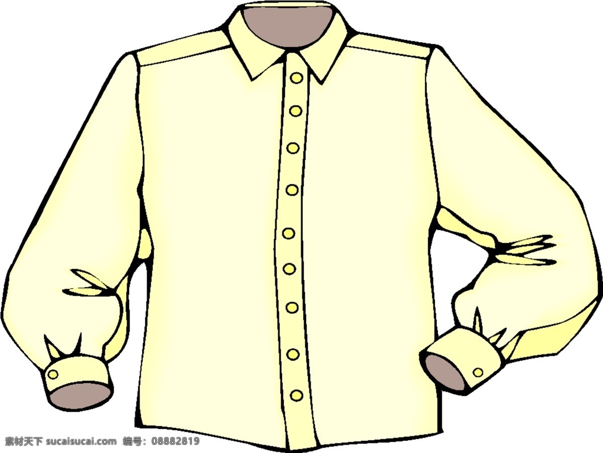 黄色 衬衫 休闲 服装设计 服装设计图