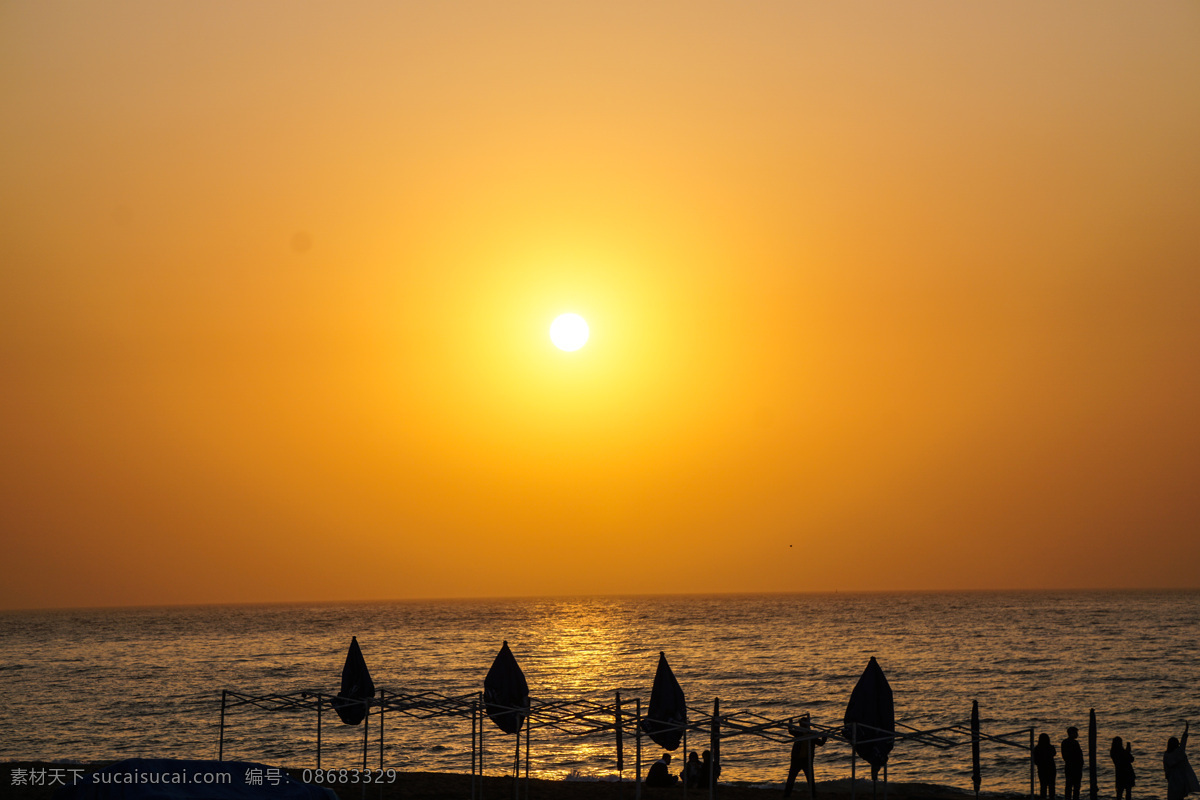 日落的大海 夕阳 大海 海滩 旅游 风景 旅游摄影 国内旅游