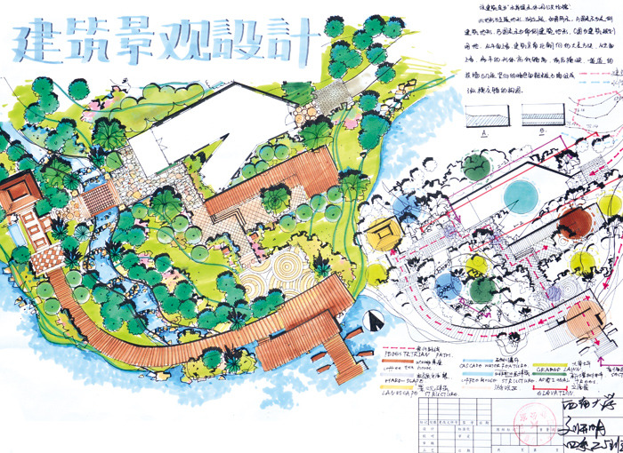 建筑 平面图 手绘图 图纸 城堡 建筑施工图 建筑平面图 景观 效果图