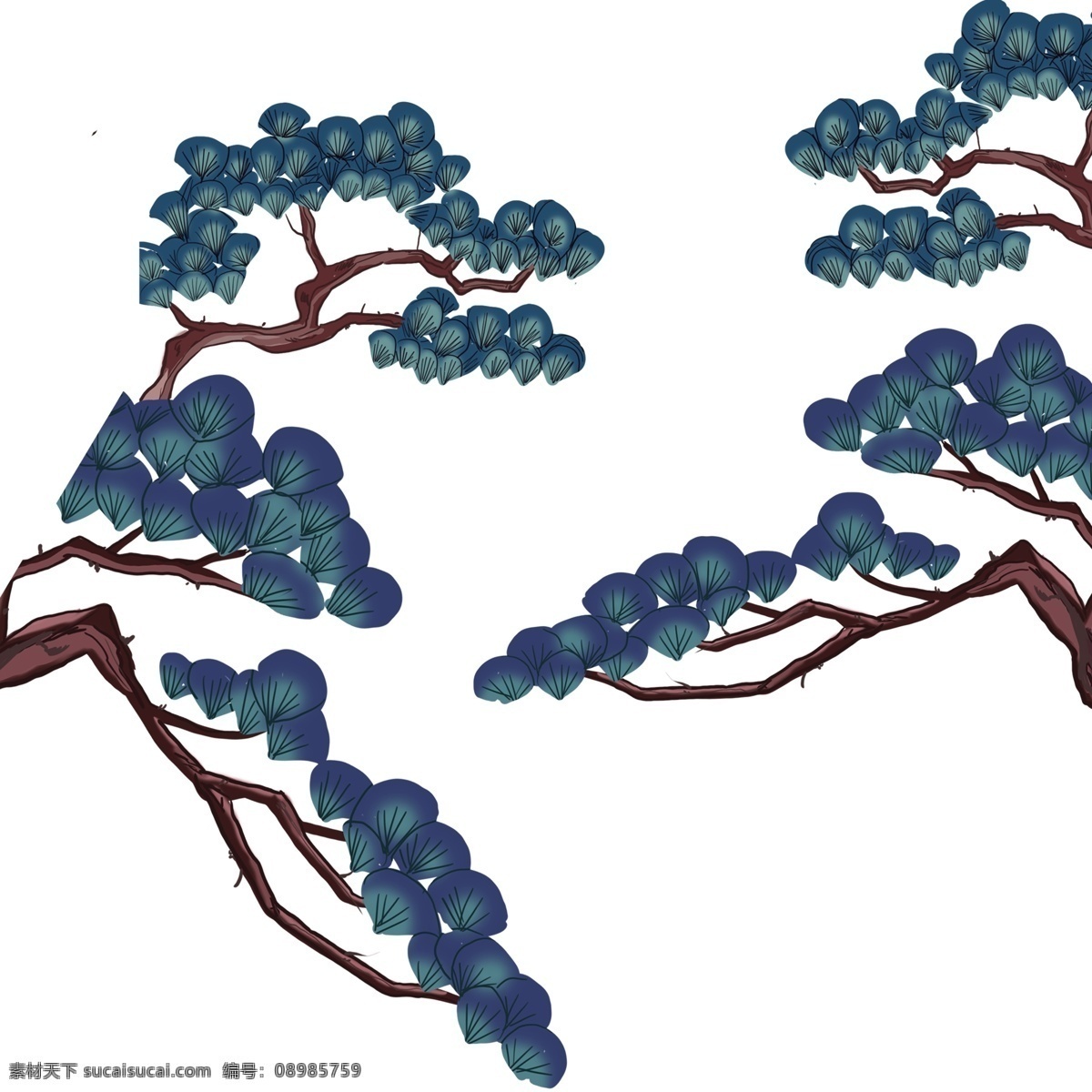 中式 风格 中国 风 松树 中国风 国潮