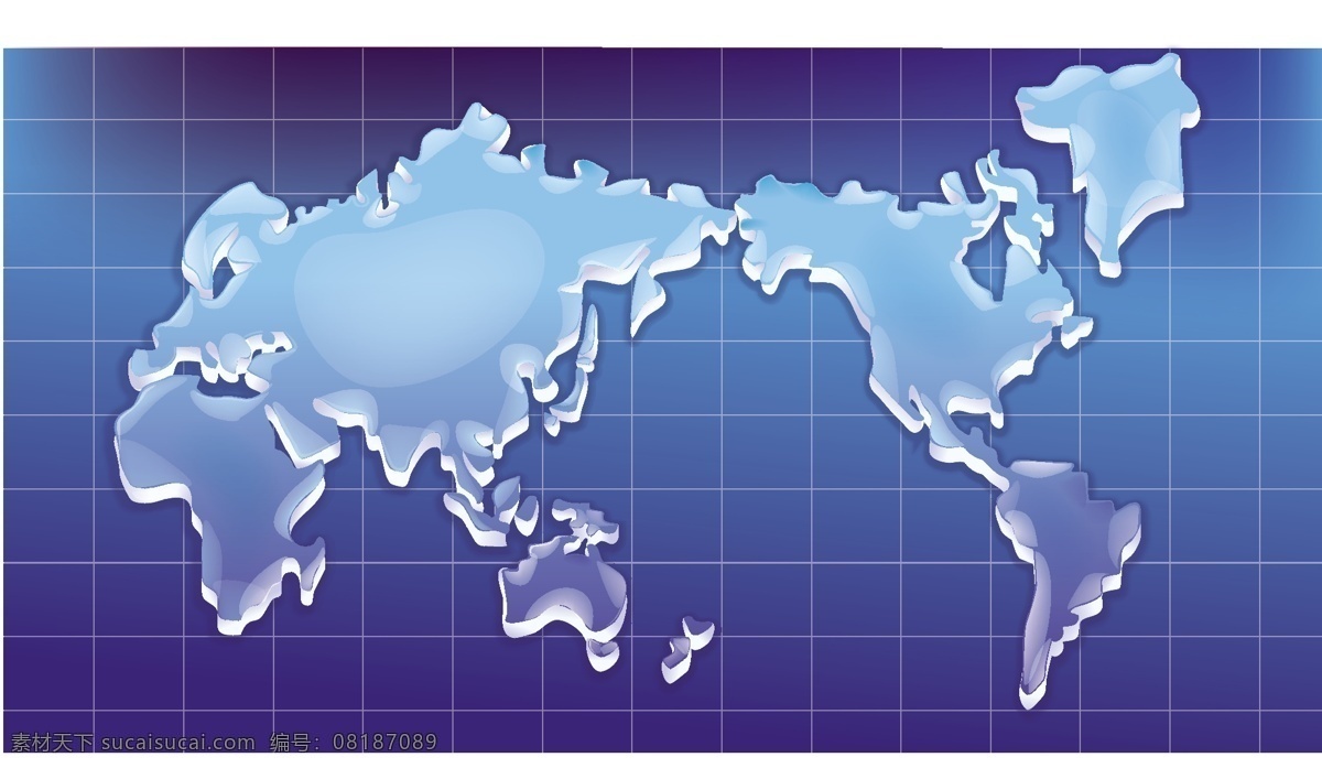 世界 晶体 纹理 地图 矢量 质地 向量 蓝色
