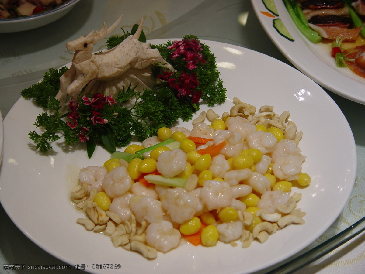 火锅 美果水晶虾仁 餐饮素材 传统美食 餐饮美食 黑色