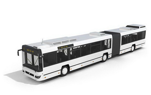 公交车 3d 模型 max 白色