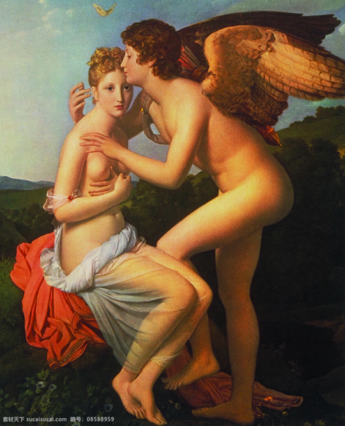 彩画 绘画 绘画书法 绘画艺术 水彩 水粉 文化艺术 欧洲 艺术设计 艺术 模板下载 欧洲绘画艺术 西方绘画 西洋绘画 油画 裸体 裸体绘画 有翅膀的天使 装饰素材