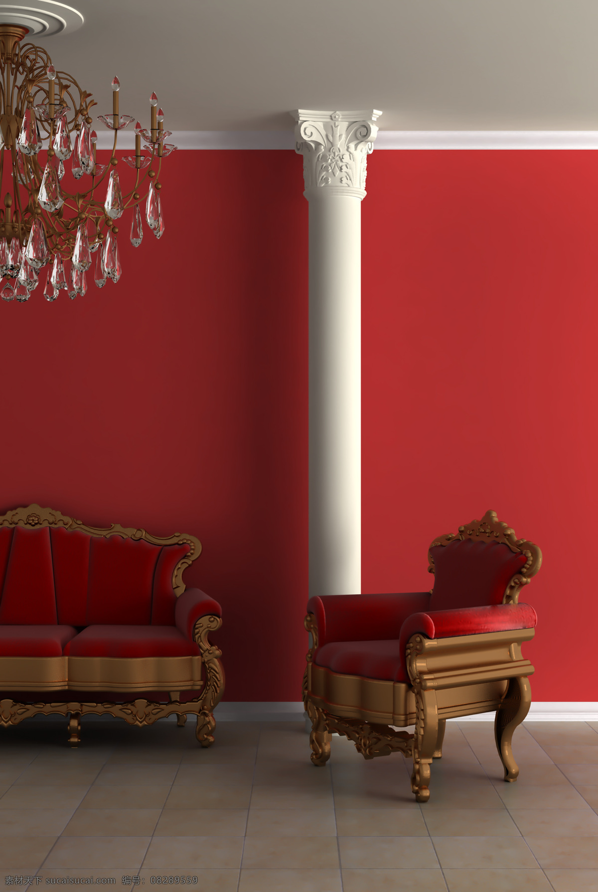 室内设计 风格 一角 室内装饰 室内一角 室内设计风格 欧式风格 环境家居 红色