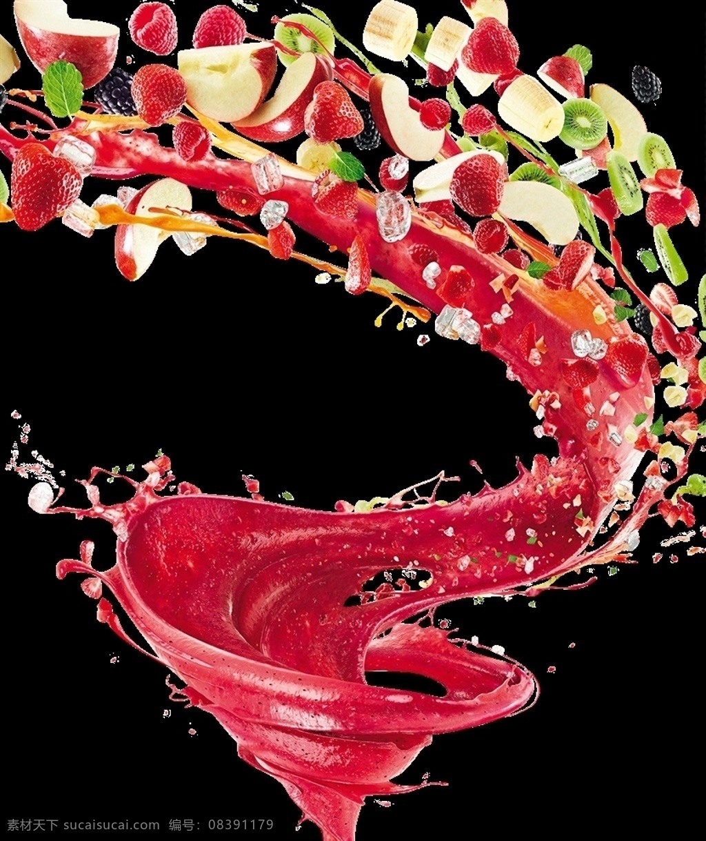 旋转 水果 果汁 饮品 饮料 草莓汁 橙汁 饮料素材 水果沙拉 夏天 分层 背景素材