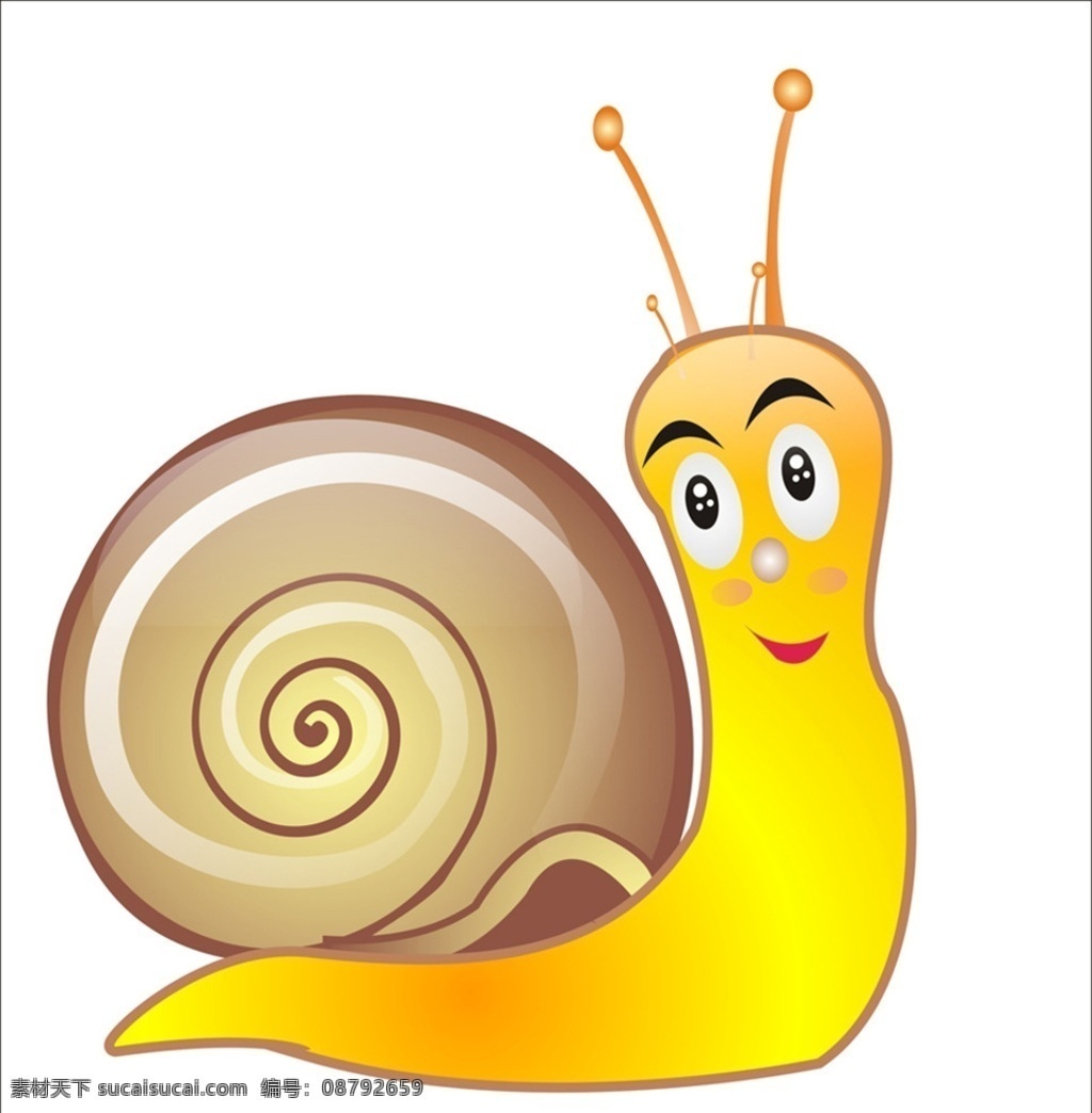 卡通蜗牛 蜗牛 卡通吉祥物 吉祥物 矢量动物 矢量蜗牛 手绘动物 卡通动画素材 cdr源文件
