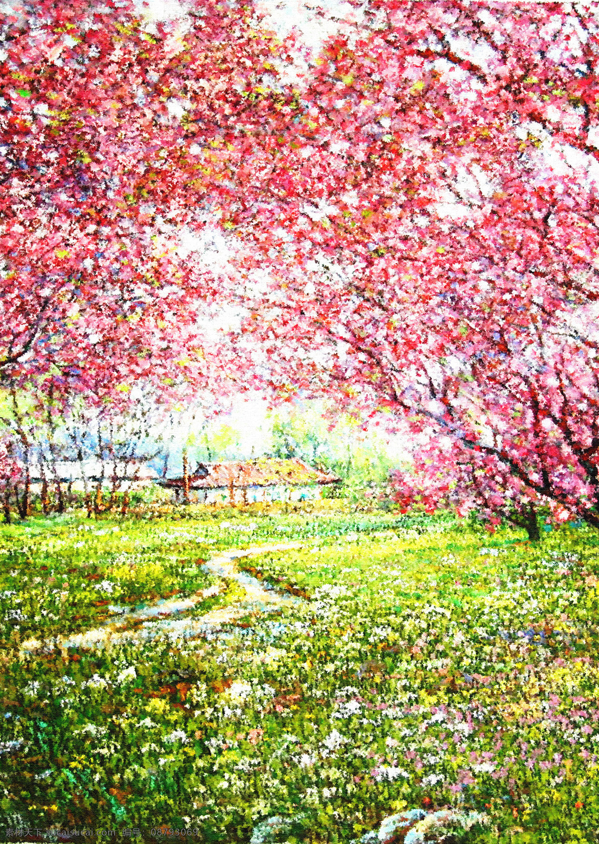 浪漫 暖 春花 满天 装饰画 暖春 花满天 绿色 生命