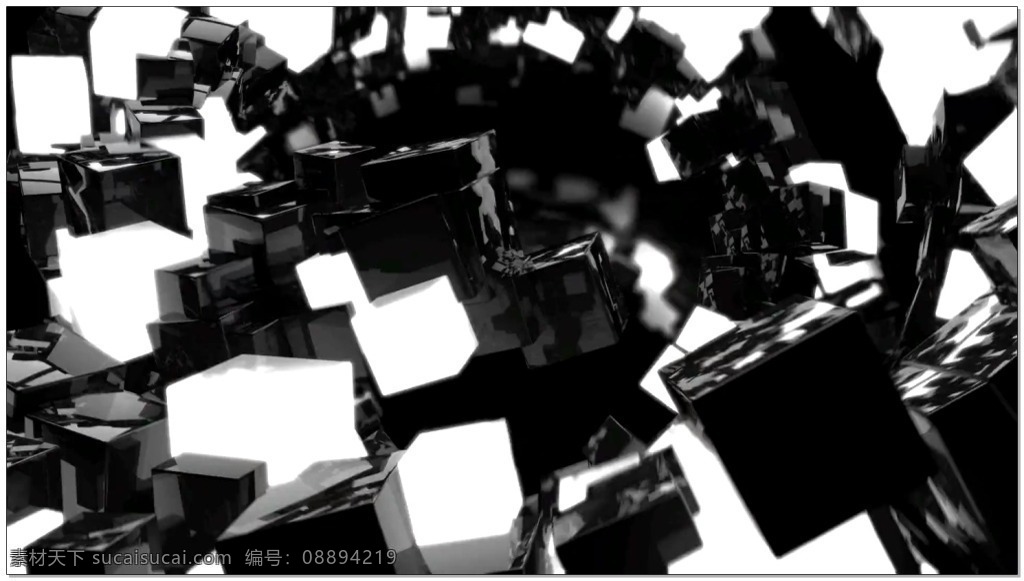 黑白 特效 立体 视频 黑白色 特效立体 酷炫三维动态 创意视频素材 3d 高清 视觉享受 华丽 光 背景 动态 壁纸