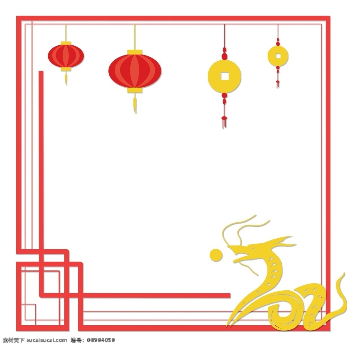 中国 风 古典 风格 扁平 边框 矢量图 中国风 古典风格 扁平风 简约 古风手绘 矢量套图 红色 黄色 暖色调 古风
